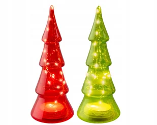 Drzewko Świąteczne Led Szklane 26 Cm - Ozdoby bożonarodzeniowe - miniaturka - grafika 1