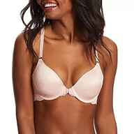 Biustonosze - Maidenform Damski biustonosz Pure Genius Racerback Full Coverage, Boho nadruk Paisley/przezroczysty jasnoróżowy, 95C - miniaturka - grafika 1