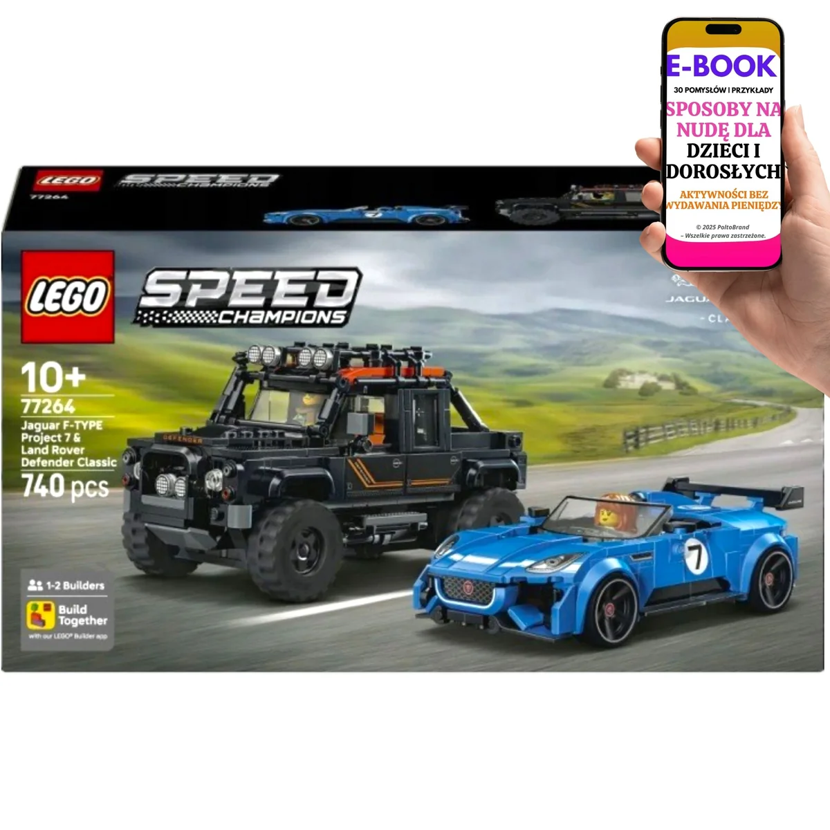 LEGO Speed Champions Jaguar Project 7 Land Rover Defender 77264 Prezent Dla Miłośnika Aut