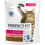 Sucha karma dla kotów - Karma dla kota PERFECT FIT Active 1+ Wołowina 750 g - miniaturka - grafika 1