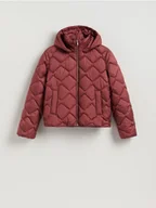 Marynarki i żakiety damskie - Reserved - Pikowana kurtka z kapturem - jasnofioletowy - miniaturka - grafika 1