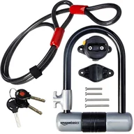 Zabezpieczenia do roweru - Zapięcie rowerowe Amazon Basic D-Lock z linkami - miniaturka - grafika 1