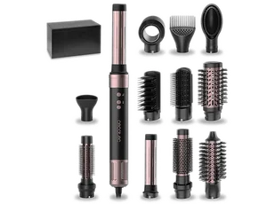 Cecotec Bamba CeramicCare 12in1 AirGlam Black Czarno-różowy - Suszarko-lokówki - miniaturka - grafika 1