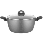 Garnki - Florina Garnek aluminiowy Lava Stone szary 28 cm 7 l - miniaturka - grafika 1