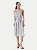 Sukienki - Fracomina Sukienka koktajlowa FQ25SD2009W797T4 Srebrny Regular Fit - miniaturka - grafika 1