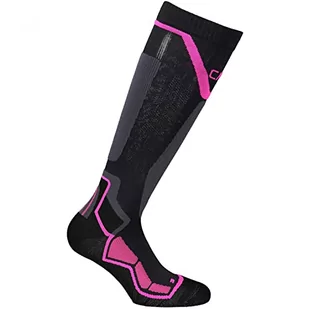 CMP Unisex Ski Thermocool skarpety 3i49477 czarny Nero-pink Fluo 39-42 - Skarpetki damskie - miniaturka - grafika 1