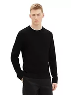 Swetry męskie - TOM TAILOR Denim sweter męski, 2999 - Black, XS - miniaturka - grafika 1