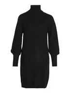 Sukienki - Vila Damska sukienka Vilou L/S z dzianiny, czarny, S - miniaturka - grafika 1