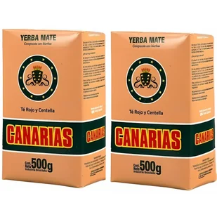 Zestaw 2x Yerba Mate Canarias Te Rojo y Centella 500g (1kg) - Yerba Mate - miniaturka - grafika 1