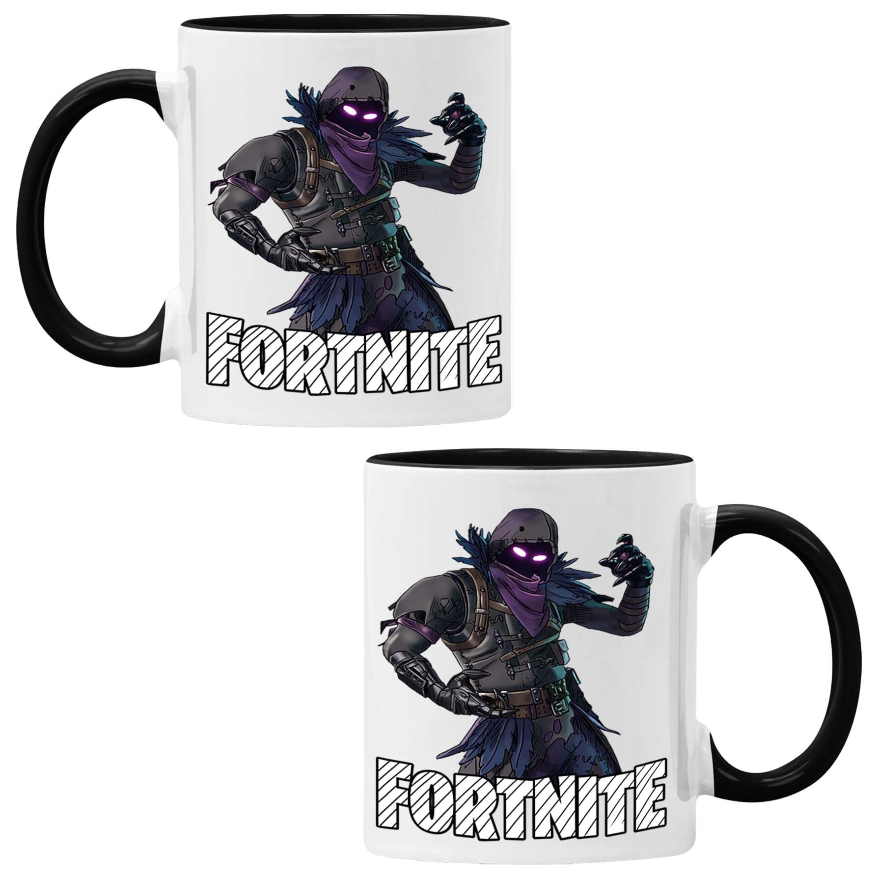 Fortnite5 Kubek Ceramiczny Prezent Tasse Mug Fordtnite Battle Royal Raven Archetype Squad Leader Raptor, Czarny 330 ml