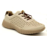 Półbuty damskie - Skórzane sneakersy damskie M. Daszyński MR2270-2 szary - miniaturka - grafika 1