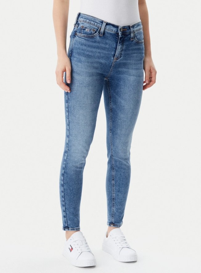 TOMMY JEANS JEANSY RURKI PRZETARCIA NIEBIESKIE BAWEŁNIANE 30/30 17BA