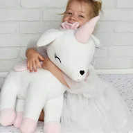 Zabawki kreatywne - Pluszowy Jednorożec rozmiar XL Biały - miniaturka - grafika 1