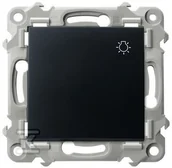 Klawisze i ramki - Łącznik zwierny "światło" - CZARNY METALIK, SZAFIR - miniaturka - grafika 1