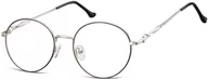 Okulary korekcyjne, oprawki, szkła - Sunoptic Okulary oprawki okrągłe zerówki metalowe korekcyjne L120B - miniaturka - grafika 1