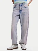 Spodnie damskie - Desigual Jeansy Cara 24WWDD92 Niebieski Straight Fit - miniaturka - grafika 1