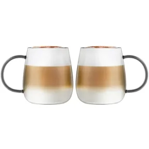 Vialli Design Komplet szklanek z szarym uchem Bolla 1159 2 x 400 ml - Szklanki - miniaturka - grafika 1