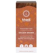 Farby do włosów i szampony koloryzujące - Khadi Henna Złoty Brąz 100g - miniaturka - grafika 1