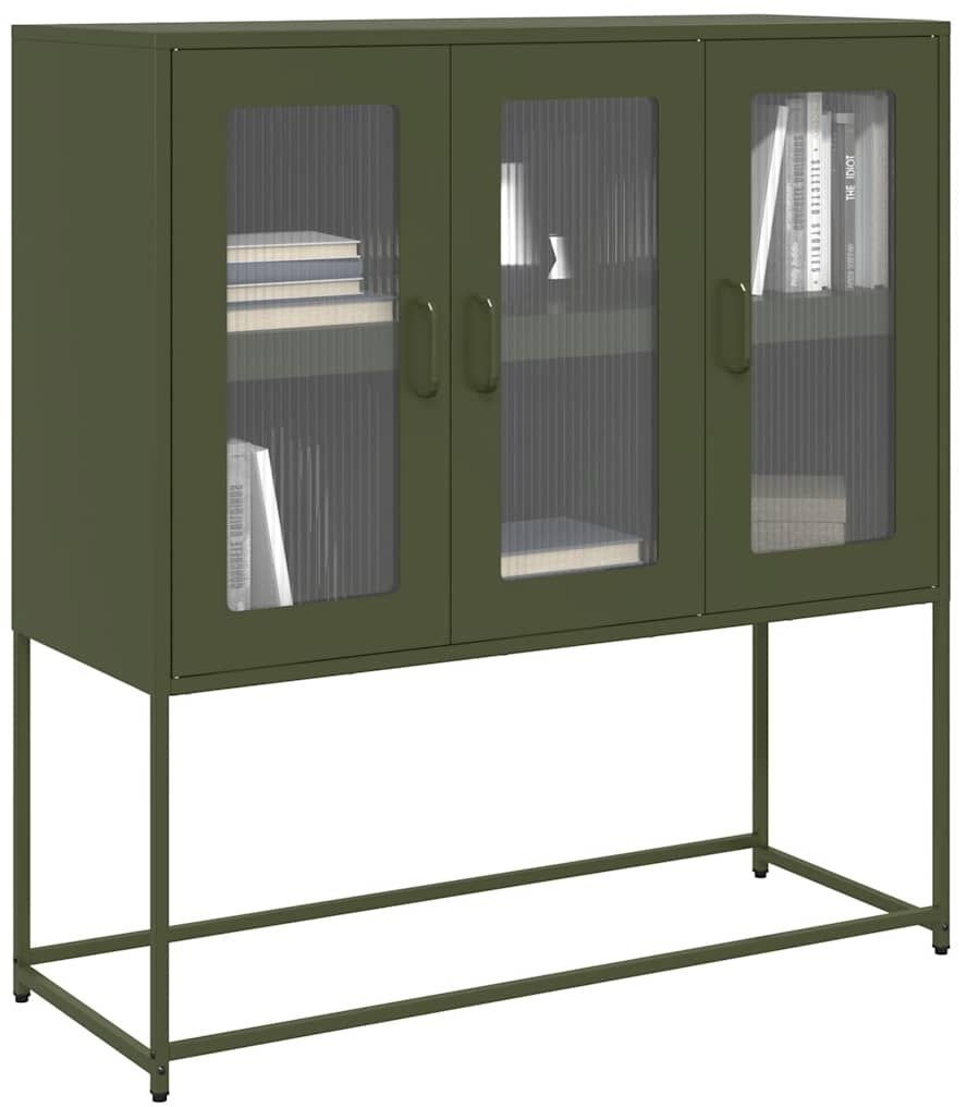 Szafka, oliwkowa, 100,5x39x107 cm, stal walcowana na zimno