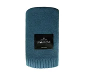 Koce i narzuty dla dzieci - Duży koc bambusowy 120x100 cm - Petrol Lullalove - miniaturka - grafika 1