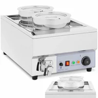 Piece, kotły  i płyty grzejne gastronomiczne - Bemar elektryczny podgrzewacz stacja do zupy fondue czekolady 1500 W 2 x 7 l - miniaturka - grafika 1