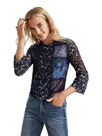 Koszulki i topy damskie - Desigual T-shirt damski Ts_belladona, niebieski, XL - miniaturka - grafika 1