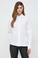 Koszule damskie - Karl Lagerfeld koszula bawełniana damska kolor biały regular z kołnierzykiem klasycznym - miniaturka - grafika 1