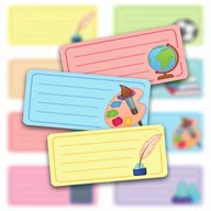 Zeszyty szkolne - Naklejki Na Zeszyty Książki Podręczniki ART - miniaturka - grafika 1