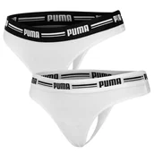Majtki damskie - Puma Majtki Damskie Stringi 2Pk Strings White 907854 04 L - miniaturka - grafika 1
