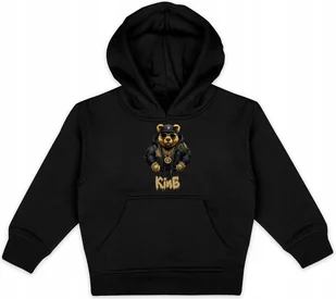BLUZA DZIECIĘCA Z KAPTUREM NADRUK MISIEK PREZENT ŚMIESZNA R-3/4 a81 - Bluzy dla dziewczynek - miniaturka - grafika 1
