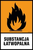 Systemy ekspozycyjne i znaki informacyjne - LB006 SUBSTANCJA ŁATWOPALNA, FN - FOLIA SAMOPRZYLEPNA; (100X150MM) - miniaturka - grafika 1