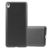Etui i futerały do telefonów - Pokrowiec Do Sony Xperia E5 w METALLIC SZARY Etui TPU Silikon Obudowa Ochronny Case Cover Cadorabo - miniaturka - grafika 1