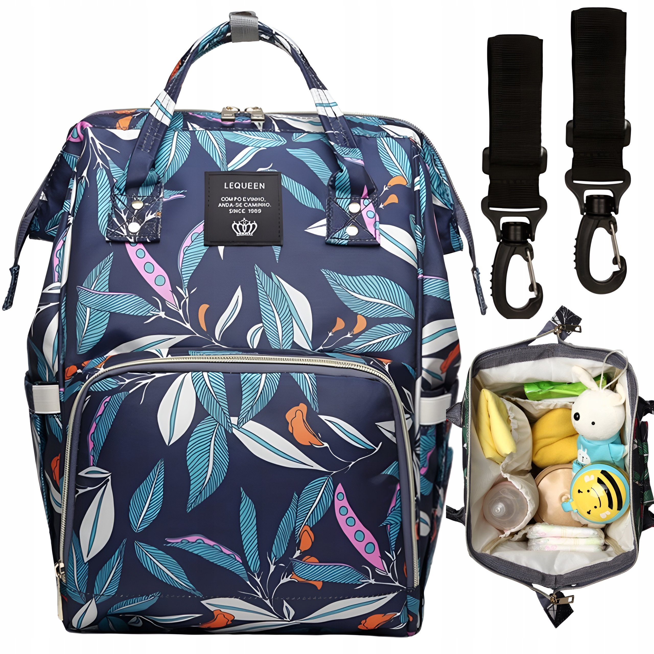 Lequeen Plecak Torba Organizer Podóżny Podręczny Do Wózka Dla Mamy 3w1
