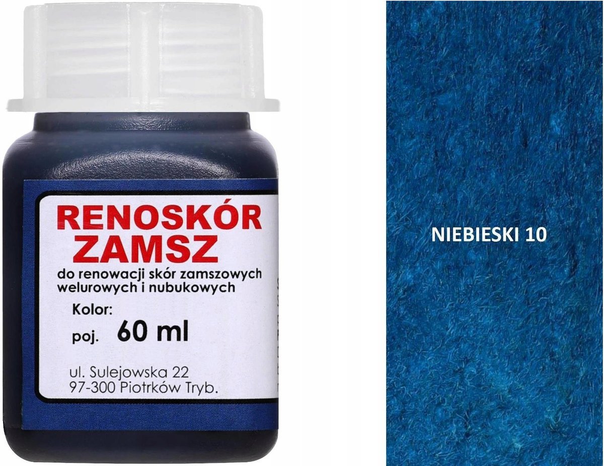 G9-99 NIEBIESKI RENOSKÓR DO ZAMSZU NUBUKU WELURU WILBRA LAKIER RENOWATOR 60