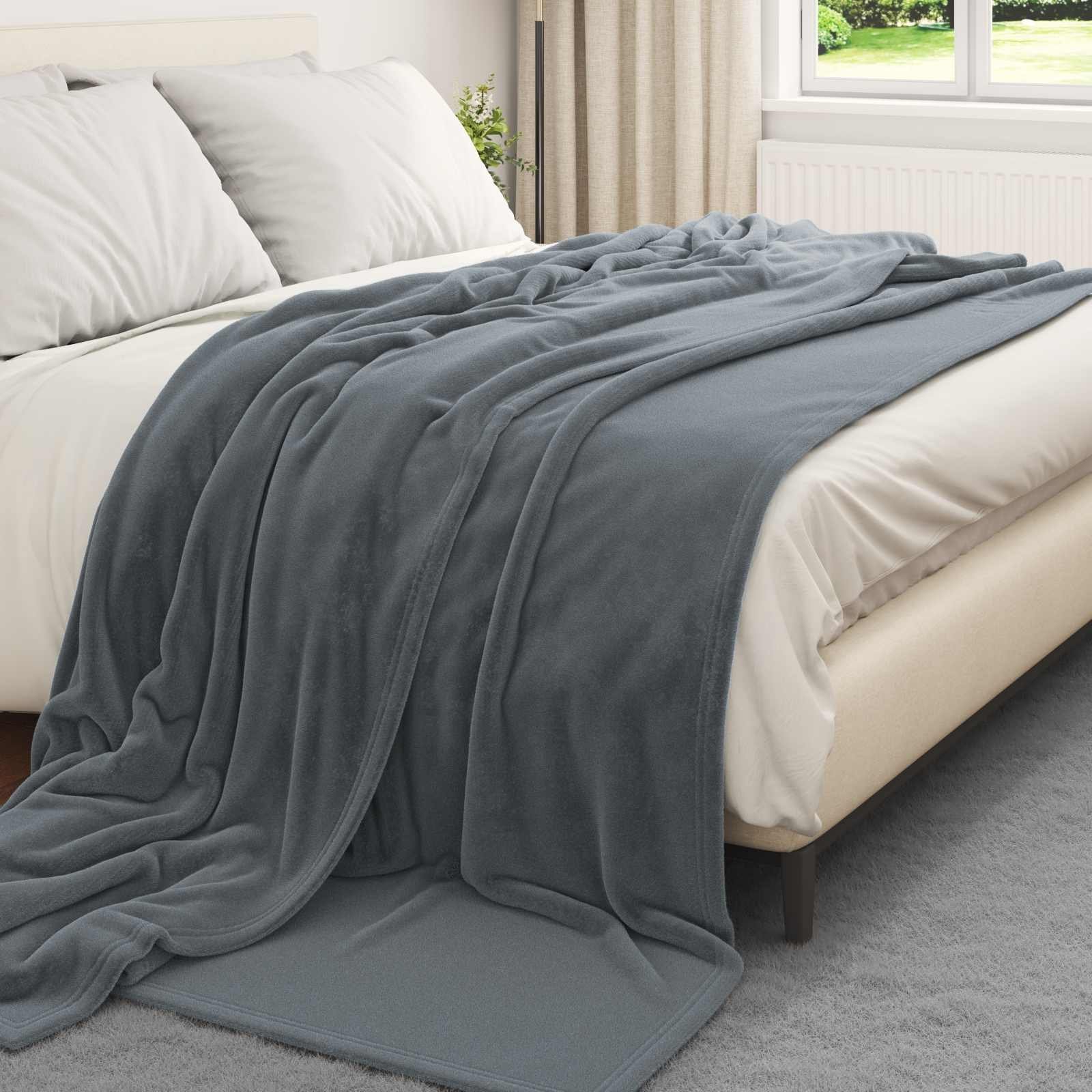 vidaXL Koce narzutowe 6 pcs Ciemnoszary 240 x 270 cm Polar
