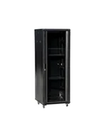 Pozostałe akcesoria sieciowe - Szafa teleinformatyczna 19&quot; 42U 800x800, drzwi przednie szklane, drzwi tylne stalowe pełne, zamek, 4 belki nośne, 4 regulowane s - miniaturka - grafika 1