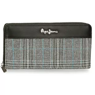 Pepe Jeans Kendra Portfel na karty Czarny 19,5x10x2 cms Poliester ze skórą syntetyczną, czarny, Talla única, Portfel z wizytówką - Portfele - miniaturka - grafika 1