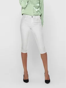 ONLY Spodnie capri 15136463 Biały Slim Fit - Spodenki damskie - miniaturka - grafika 1