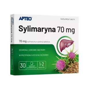 Apteo Apteo Sylimaryna 70 mg 30 tabletek powlekanych 3663921 - Układ pokarmowy - miniaturka - grafika 1