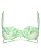 Biustonosze - Bluebella - Damski biustonosz z fiszbinami  Isla, zielony - miniaturka - grafika 1