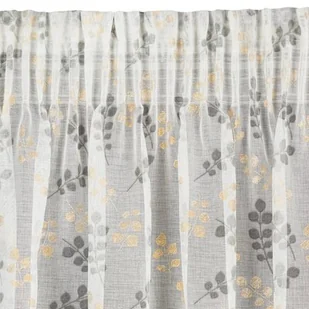 Zasłona EUROFIRANY Miriam 140 x 270 cm Biało-stalowy - Zasłony - miniaturka - grafika 1