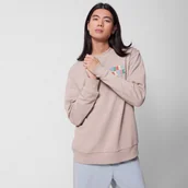 Bluzy męskie - Męska bluza dresowa nierozpinana bez kaptura Outhorn OTHWSS24TSWSM1166 - beżowa - miniaturka - grafika 1