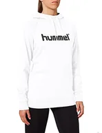 Bluzy damskie - Hummel Hummel Hmlgo Cotton bluza damska z kapturem z logo biały biały X-S 203517-9001 - miniaturka - grafika 1