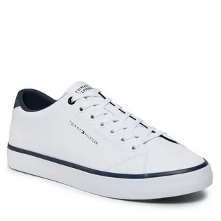 Półbuty męskie - Sneakersy Tommy Hilfiger Th Hi Vulc Core Low Leather FM0FM05041 White YBS - grafika 1