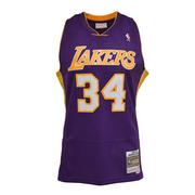 Koszykówka - Mitchell & Ness, T-shirt męski, NBA LA Lakers Shaq O'neal Swingman, rozmiar S - miniaturka - grafika 1