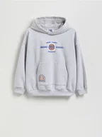 Bluzy dla chłopców - Reserved - Bawełniana bluza NBA - jasnoszary - miniaturka - grafika 1