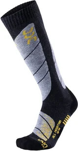 UYN All Mountain Skarpety narciarskie Mężczyźni, anthracite melange/yellow EU 42/44 2020 Skarpetki narciarskie S100041-G726-42/44 - Skarpety termoaktywne - miniaturka - grafika 1