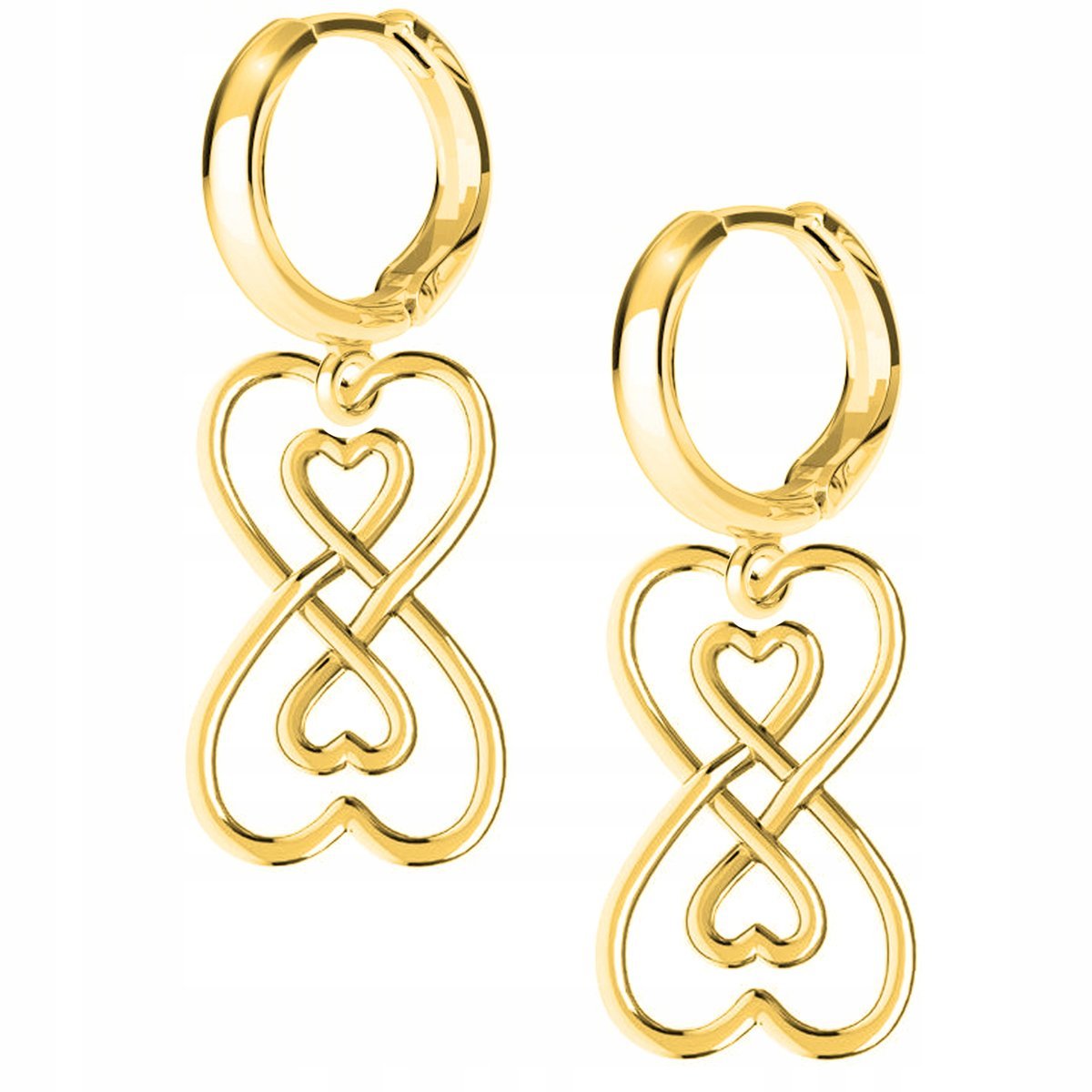 Kolczyki złote Nieskończoność 925