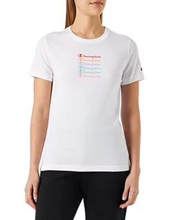 Koszulki i topy damskie - Champion Damska koszulka Legacy American Classics Multi-Logo S/S, biały, XS - grafika 1