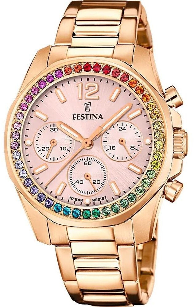 Zegarek męski Festina F20639-4 różowe złoto